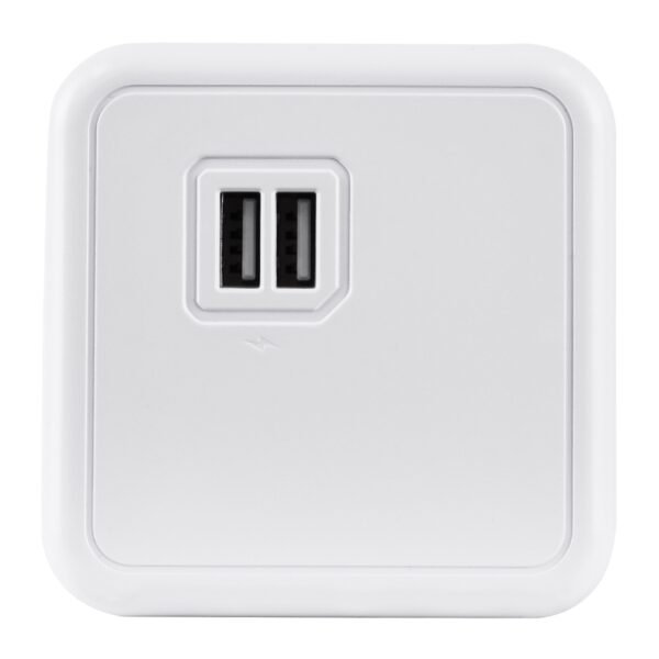 GloboStar® TRAVEL PowerCube PRO Certified 79642 Πολύπριζο 6 Θέσεων με 1.5m Kαλώδιο – 4 Πρίζες Ασφαλείας Childproof EU Schuko AC 220-240V & 2 Πρίζες USB Max 2.1A/DC 5V Μ7.5 x Π7.5 x Υ7.5 – Λευκό με Κόκκινο – Max Load 3680W/16A