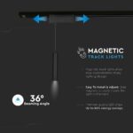 LED Μαγνητικό Κρεμαστό Φωτιστικό Ράγας 15W V-TAC Μαύρο CRI 90 24V 36° Φυσικό 4000K – 7969