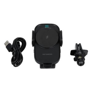 GloboStar® 79696 Μαγνητική Βάση Κινητού Αυτοκινήτου Smart Chip Max 15W USB σε USB Type-C με Κλιπ στον Αεραγωγό – Ασύρματη Φόρτιση και Υποστήριξη προσαρμογής για Διαφορετικά Κινητά Τηλέφωνα MagSafe QuickCharge 3.0