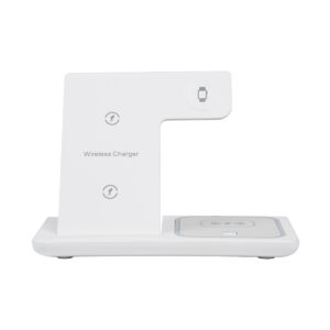 GloboStar® 79706 Επιτραπέζια Σταθερή Βάση Ασύρματης Φόρτισης Fast Charging για Κινητά – Earphones – Smart Watches 15W Max – Λευκό