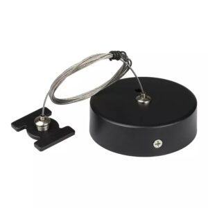 Ροζέτα με ντίζα για κρέμασμα μαγνητικού φωτιστικού ράγας V-TAC σε μαύρο χρώμα – 7977