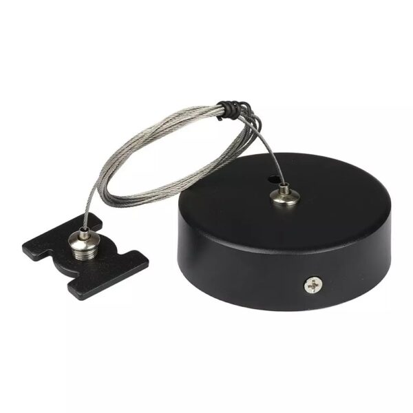 Ροζέτα με ντίζα για κρέμασμα μαγνητικού φωτιστικού ράγας V-TAC σε μαύρο χρώμα – 7977