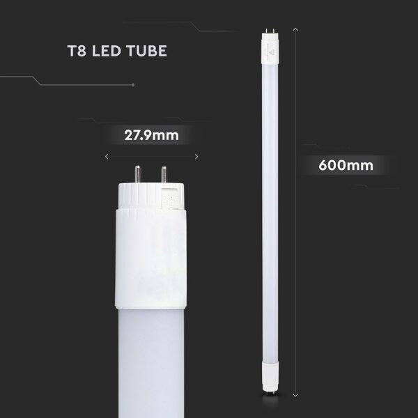 LED Λάμπα T8 G13 60cm 7.5W V-TAC Samsung Chip Rotation 850lm 160° Θερμό 3000K – 21798