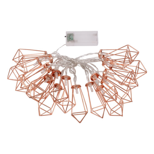 79804 Διακοσμητική Γιρλάντα Bronze Cone 3 Μέτρα με Διακόπτη On/Off – 20 LED 2W με Μπαταρίες 2xAA & Διάφανο Καλώδιο IP20 Θερμό Λευκό 2700K Μ3m