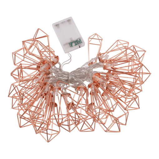 79806 Διακοσμητική Γιρλάντα Bronze Cone 5 Μέτρα με Διακόπτη On/Off – 40 LED 4W με Μπαταρίες 3xAA & Διάφανο Καλώδιο IP20 Θερμό Λευκό 2700K Μ5m