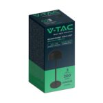 LED Επαναφορτιζόμενο Πορτατίφ V-TAC Μαύρο Σώμα Dimmable CCT – 7985