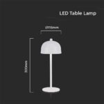 LED Επαναφορτιζόμενο Πορτατίφ V-TAC Λευκό Σώμα Dimmable CCT – 7986