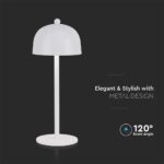 LED Επαναφορτιζόμενο Πορτατίφ V-TAC Λευκό Σώμα Dimmable CCT – 7986