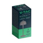 LED Επαναφορτιζόμενο Πορτατίφ V-TAC Γκρι Σώμα Dimmable CCT – 7987