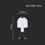 LED Επαναφορτιζόμενο Πορτατίφ V-TAC Dimmable με Μαύρο Σώμα CCT – 7988