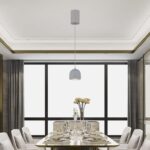 LED κρεμαστό φωτιστικό οροφής 8.5W 3000K θερμό λευκό με γκρι σώμα V-TAC – 7992