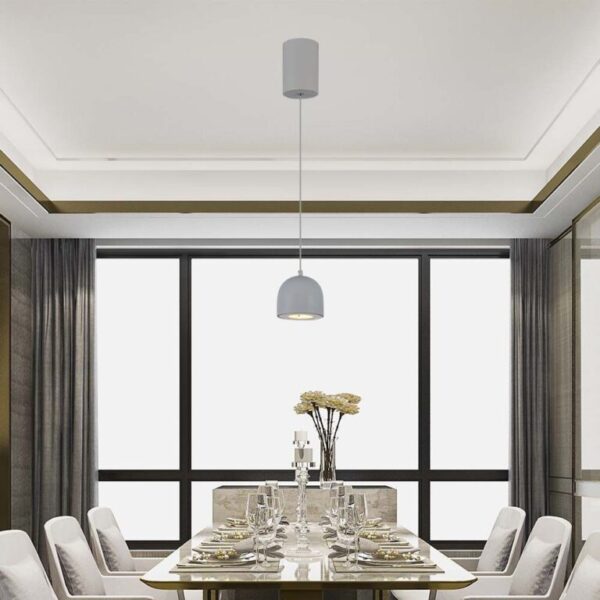 LED κρεμαστό φωτιστικό οροφής 8.5W 3000K θερμό λευκό με γκρι σώμα V-TAC – 7992