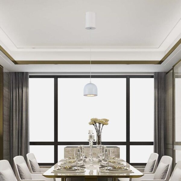 LED κρεμαστό φωτιστικό οροφής 8.5W 3000K θερμό λευκό με λευκό σώμα V-TAC – 7993