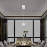 LED κρεμαστό φωτιστικό οροφής 8.5W 3000K θερμό λευκό με απαλό γκρι σώμα και On/Off αφής V-TAC – 7995