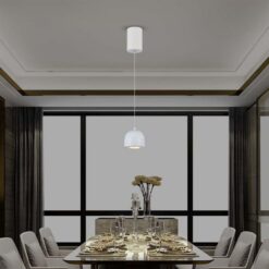 LED κρεμαστό φωτιστικό οροφής 8.5W 3000K θερμό λευκό με απαλό γκρι σώμα και On/Off αφής V-TAC – 7995