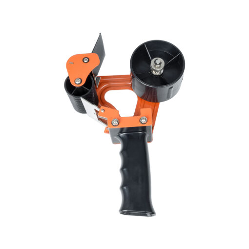 GloboStar® 79951 Επαγγελματική Μηχανή Ταινίας Συσκευασίας Χειρός DELI Μ16.5 x Π7.8 x Υ24cm – Πορτοκαλί & Μαύρο