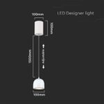 LED κρεμαστό φωτιστικό οροφής 8.5W 3000K θερμό λευκό με λευκό σώμα και On/Off αφής V-TAC – 7996