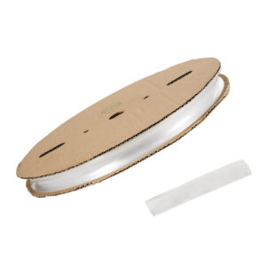 GloboStar® 79968 Θερμοσυστελλόμενο – Μακαρόνι Φ20mm/10mm – Ρολό Μήκους 100m Στεγανοποίησης για Όλες τις Neon Flex LED DC 24V & DC 230V Αδιάβροχο IP65 Φ43 x Υ4.5cm – Διάφανο