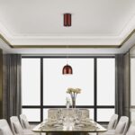 LED κρεμαστό φωτιστικό οροφής 8.5W 3000K θερμό λευκό με καφέ σώμα και On/Off αφής V-TAC – 7997