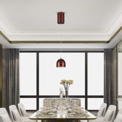 LED κρεμαστό φωτιστικό οροφής 8.5W 3000K θερμό λευκό με καφέ σώμα και On/Off αφής V-TAC – 7997