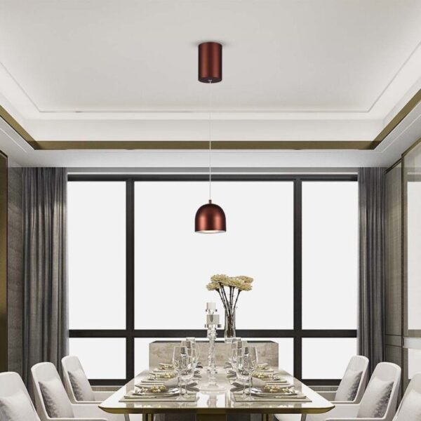 LED κρεμαστό φωτιστικό οροφής 8.5W 3000K θερμό λευκό με καφέ σώμα και On/Off αφής V-TAC – 7997