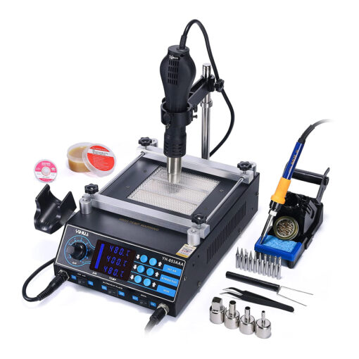 GloboStar® 79973 Ψηφιακός Σταθμός Συγκόλλησης 3in1 με Ψηφιακή Οθόνη – Κολλητήρι – Πιστόλι Θερμού Αέρα Hot Air Soldering Welding Gun – Φούρνος Πλακετών Solder Preheat Welding Oven PCB και PID Προγραμματιζόμενο Σύστημα Ελέγχου Θερμοκρασίας – 1200W