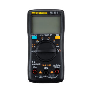 GloboStar® 79975 Ψηφιακό Φορητό Πολύμετρο Data Retantion True RMS Intelligent Automation Μπαταρίας 2 x AAA (Δεν Περιλαμβάνονται) Μετρητής Τάσης AC/DC – Θερμοκρασία – Αμπερόμετρο – Voltmeter – Καπασιτόμετρο – Ohm – Μαύρο