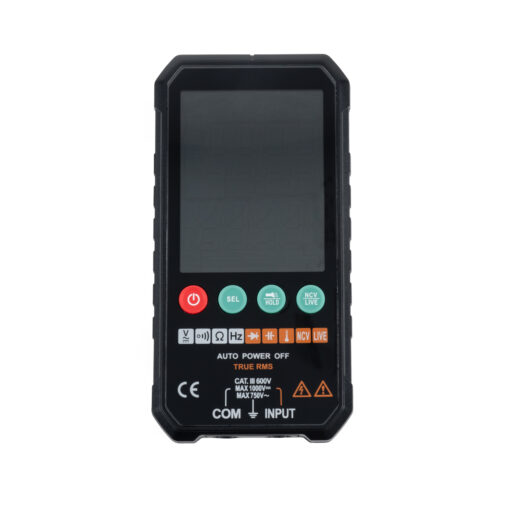 GloboStar® 79976 Ψηφιακό Φορητό Πολύμετρο Data Retantion True RMS Intelligent Automation AI Μπαταρίας 2 x AAA (Δεν Περιλαμβάνονται) με Οπίσθιο Φωτισμό Μετρητής Τάσης AC/DC – Θερμοκρασία – Αμπερόμετρο – Voltmeter – Καπασιτόμετρο – Ohm – Μαύρο