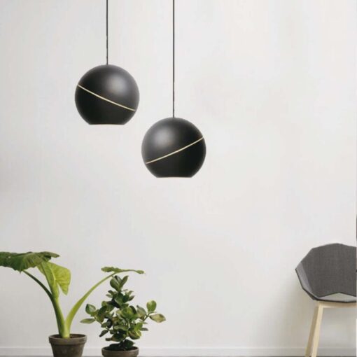 LED κρεμαστό φωτιστικό οροφής σφαίρα 8.5W 3000K θερμό λευκό με μαύρο σώμα V-TAC – 7998