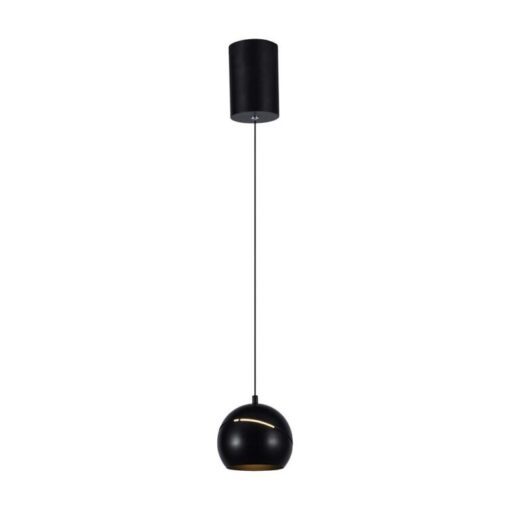 LED κρεμαστό φωτιστικό οροφής σφαίρα 8.5W 3000K θερμό λευκό με μαύρο σώμα V-TAC – 7998