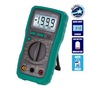 GloboStar® 79982 Ψηφιακό Πολύμετρο Proskit MT-1210 με Θήκη Προστασίας – Οθόνη 3 ½ – Buzzer και Βοηθητικό Φωτισμό