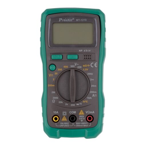 GloboStar® 79982 Ψηφιακό Πολύμετρο Proskit MT-1210 με Θήκη Προστασίας – Οθόνη 3 ½ – Buzzer και Βοηθητικό Φωτισμό