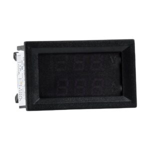 GloboStar® 79988 Όργανο Μέτρησης Τάσης Βολτόμετρο – Αμπερόμετρο με Οθόνη LED Display DC 0 έως 100V – Ampere 0 έως 9.99A Κόκκινο Πορτοκαλί Μ5 x Π1.5 x Υ3cm