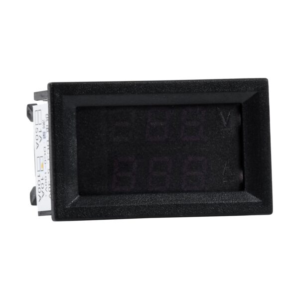 GloboStar® 79988 Όργανο Μέτρησης Τάσης Βολτόμετρο – Αμπερόμετρο με Οθόνη LED Display DC 0 έως 100V – Ampere 0 έως 9.99A Κόκκινο Πορτοκαλί Μ5 x Π1.5 x Υ3cm