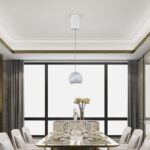 LED κρεμαστό φωτιστικό οροφής σφαίρα 8.5W 3000K θερμό λευκό με λευκό σώμα V-TAC – 7999