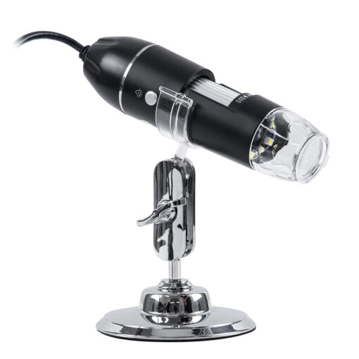 GloboStar® 79995 Digital Electron Microscope With 8 LED – Ψηφιακό Ηλεκτρονικό Μικροσκόπιο με 8 LED USB & Type-C Adapter DC 5v x1600 Zoom Mode – Video Camera 2MP 1600×1200 Φ3.5 x Υ12cm