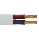 ΚΑΛΩΔΙΟ ΕΥΚΑΜΠΤΟ ΟΒΑΛ H03VVH2-F 2X0,75mm² ΛΕΥΚΟ (100m/roll) EUROLAMP – 150-19000