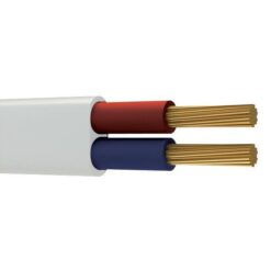 ΚΑΛΩΔΙΟ ΕΥΚΑΜΠΤΟ ΟΒΑΛ H03VVH2-F 2X0,75mm² ΛΕΥΚΟ (100m/roll) EUROLAMP – 150-19000