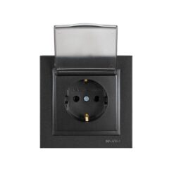 ΠΡΙΖΑ ΣΟΥΚΟ ΚΑΠΑΚΙ 16A ΜΑΥΡΟ EUROLAMP – 152-10333