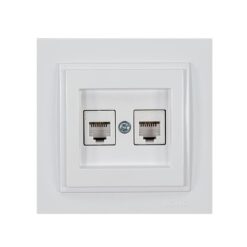 ΠΡΙΖΑ ΤΗΛΕΦΩΝΟΥ ΔΙΠΛΗ RJ 11 ΛΕΥΚΗ EUROLAMP – 152-10139