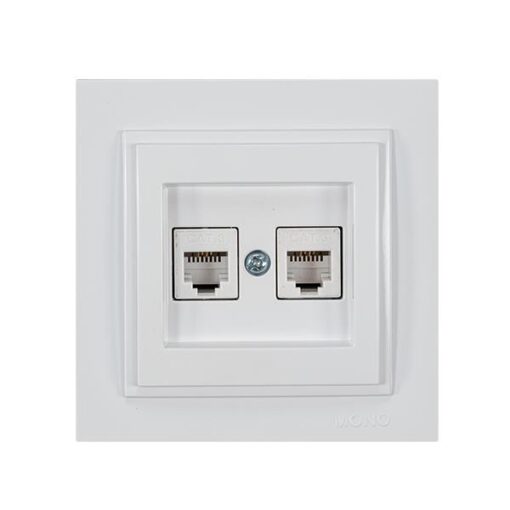 ΠΡΙΖΑ ΤΗΛΕΦΩΝΟΥ ΔΙΠΛΗ RJ 11 ΛΕΥΚΗ EUROLAMP – 152-10139