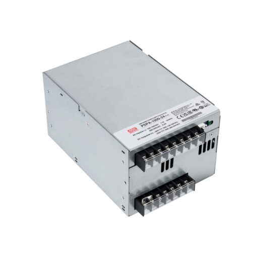 GloboStar® PSPA-1000-24 90792 MEANWELL Ρυθμιζόμενο Μεταλλικό Τροφοδοτικό PELV για Προϊόντα LED 1000W 42A – AC 220-240V σε DC 24V – Ρυθμιζόμενο από 22VDC έως 28VDC – IP20 Μ17 x Π12 x Υ9.3cm – 3 Years Warranty