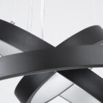 GloboStar® NEMESIS TRIO 61167-DECO Κρεμαστό Φωτιστικό Δαχτυλίδι-Κύκλος LED CCT 100W 12123lm 360° AC 220-240V – Εναλλαγή Φωτισμού μέσω Τηλεχειριστηρίου All In One Ψυχρό 6000k+Φυσικό 4500k+Θερμό 2700k Dimmable Φ25+40+60cm – Μαύρο – 3 Years Warranty
