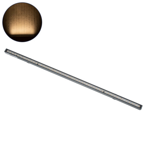 GloboStar® DIGI-BAR 90209 Ψηφιακή Μπάρα Φωτισμού Wall Washer Digital Pixel Facade Tuber Bar LED 12W 840lm 90° DC 24V Αδιάβροχο IP65 L100 x W3.2 x H3cm Θερμό Λευκό 2700K DMX512 – Ασημί με Διάφανο Κάλυμμα – 3 Years Warranty