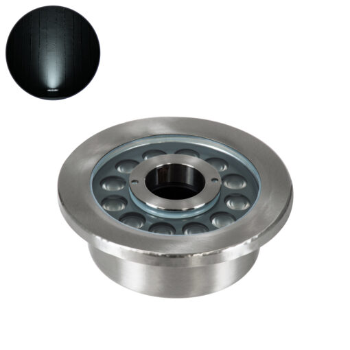 GloboStar® UNDERWATER-DENIS 90436 Υποβρύχιο Χωνευτό Φωτιστικό Σποτ Ειδικό για Σιντριβάνια – Πισίνες – Τζακούζι LED 9W 900lm 30° DC 24V Αδιάβροχο IP68 Φ16.7 x Υ7.5cm Ψυχρό Λευκό 6000K – Ανοξείδωτο Ατσάλι SS304 – 3 Years Warranty