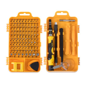 GloboStar® 79998 Επαγγελματικό Mini Σετ Εργαλείων 115 Εξαρτημάτων σε 1 DIY Tool Kit – Για Επισκευές iPhone,Samsung κλπ Κινητά Τηλέφωνα – PC – Laptop – Xbox – Ρολογιών – Οπτικά – Γυαλιά και Γενικών Μικρόεπισκευών Λεπτομέρειας με Μαγνητικό Κατσαβίδι