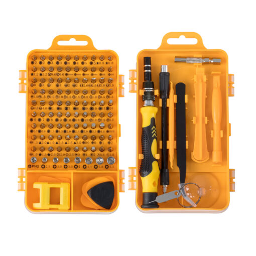 GloboStar® 79998 Επαγγελματικό Mini Σετ Εργαλείων 115 Εξαρτημάτων σε 1 DIY Tool Kit – Για Επισκευές iPhone,Samsung κλπ Κινητά Τηλέφωνα – PC – Laptop – Xbox – Ρολογιών – Οπτικά – Γυαλιά και Γενικών Μικρόεπισκευών Λεπτομέρειας με Μαγνητικό Κατσαβίδι