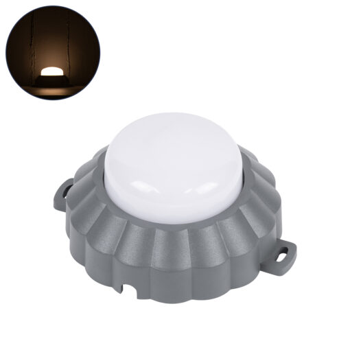GloboStar® WALLLIGHT-MONA 90628 Φωτιστικό Τοίχου – Απλίκα Point Light LED 6W 660lm 360° DC 24V Αδιάβροχο IP65 Φ11 x Υ6.5cm Θερμό Λευκό 3000K – Γκρι Ανθρακί – 3 Years Warranty