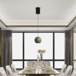 LED κρεμαστό φωτιστικό οροφής σφαίρα 8.5W 3000K θερμό λευκό με champagne gold σώμα V-TAC – 8000