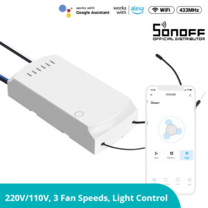 GloboStar® 80012 SONOFF iFan03-R2 – Wi-Fi Smart Switch Ceiling Fan & Light Controller